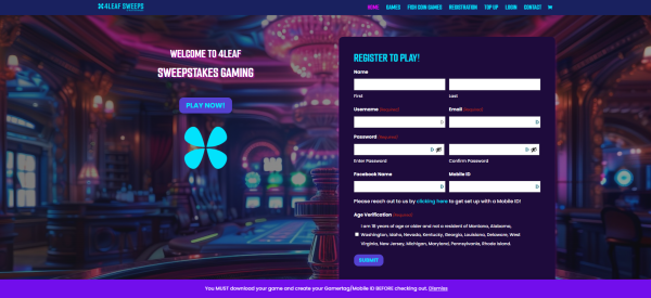 Sweepstakes Gaming Site